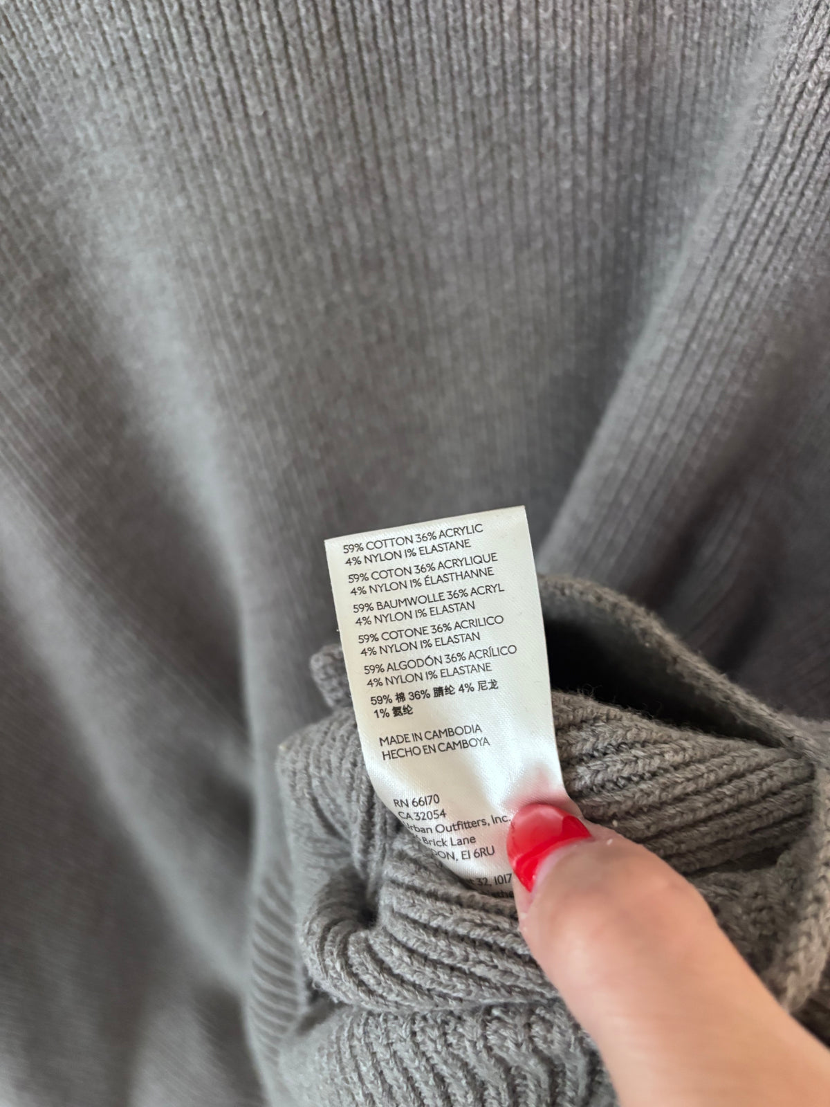 Free People Cotton Blend Easy Street Tunic in Grey | Sz XS (fits like L)