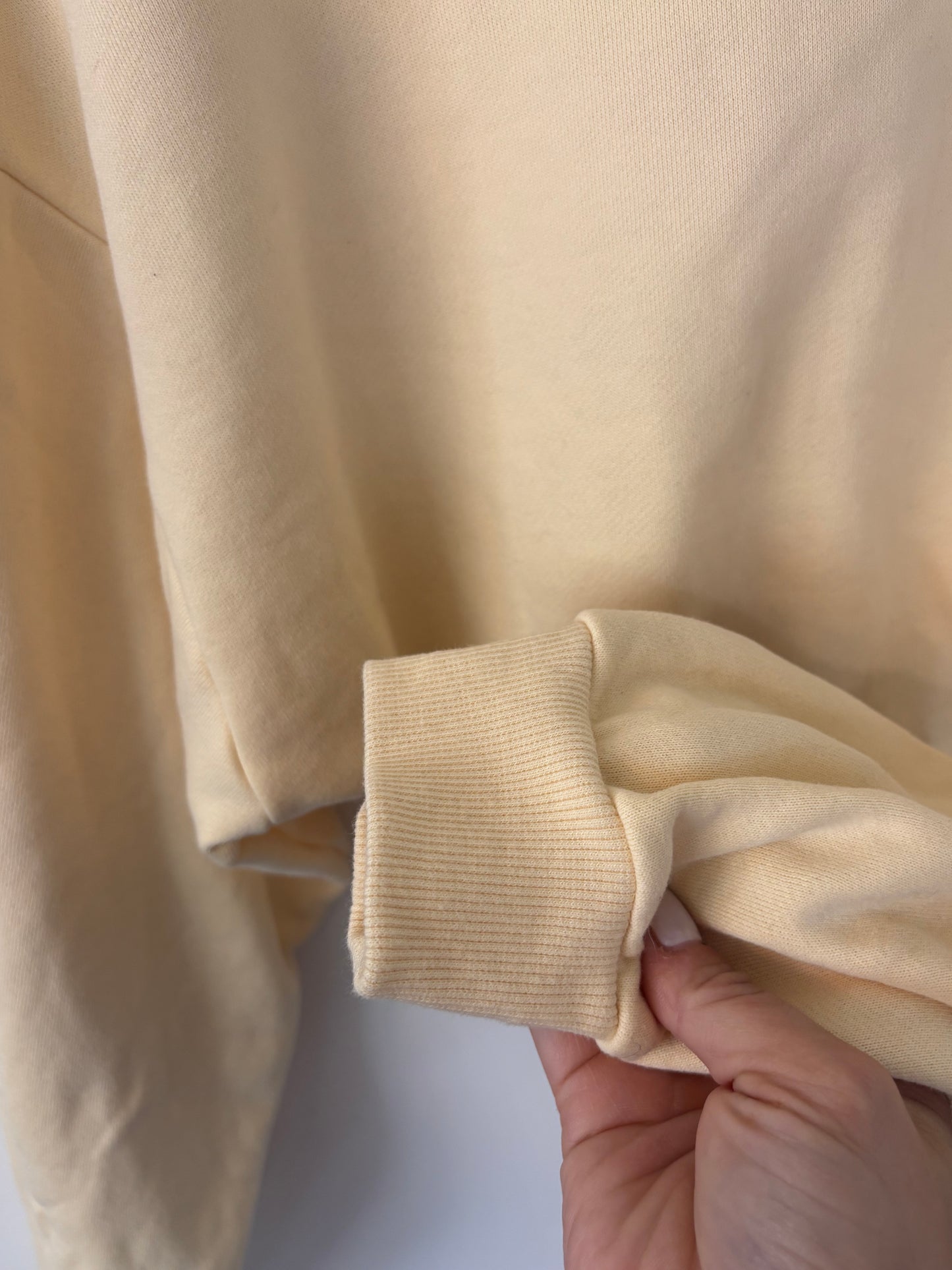 Alo Cropped Accolade Crewneck - Candlelight Yellow | Sz XS/S (relaxed fit)