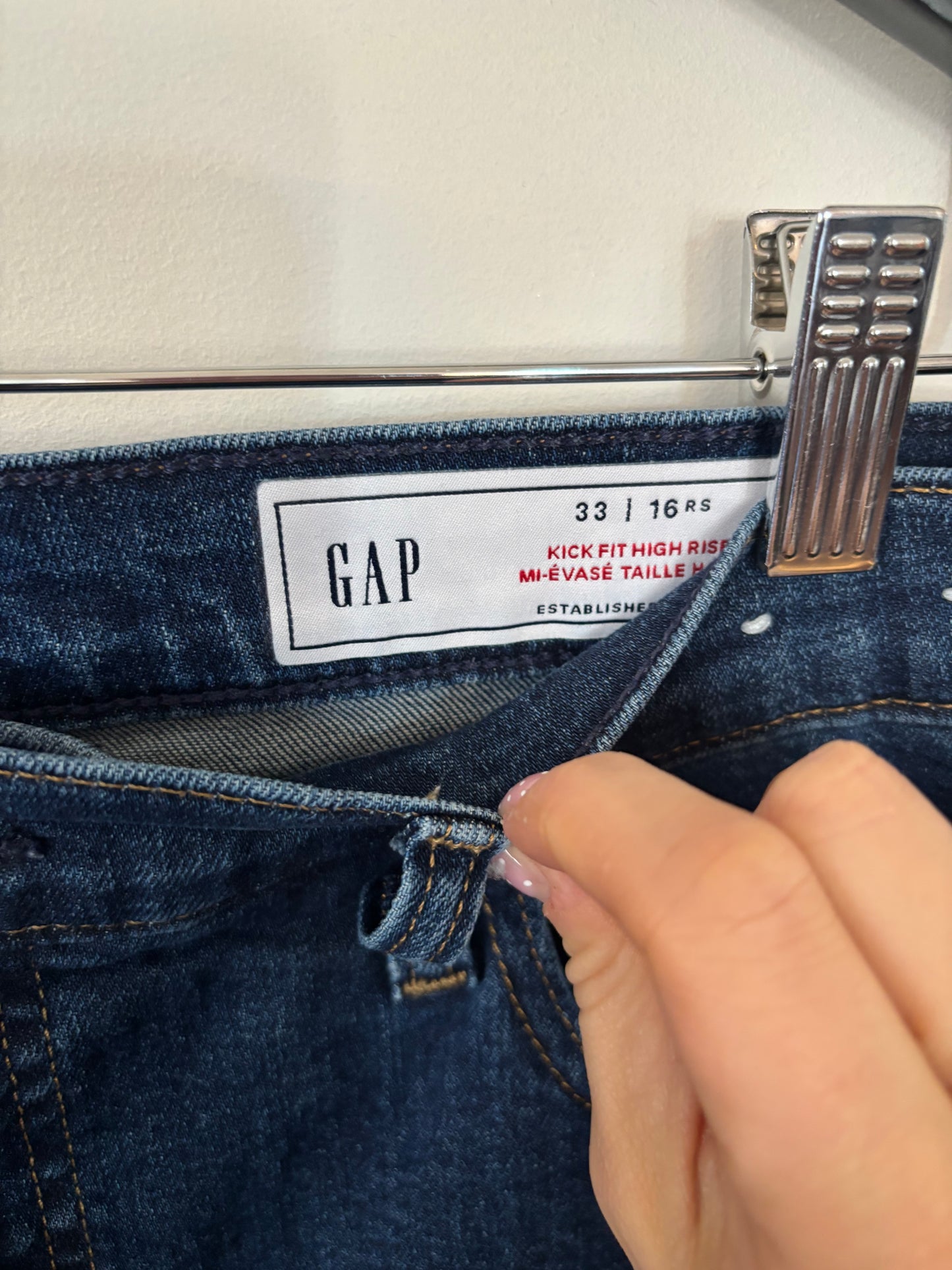 Gap Kick Fit High Rise Dark Wash Denim | Sz 16/33 (N12N18)