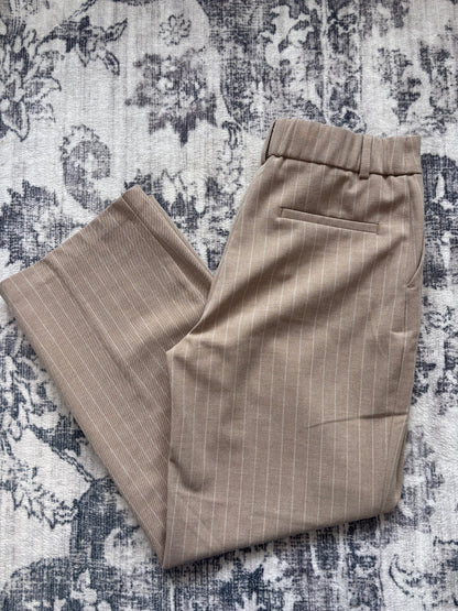 Rachel Zoe Soft Pinstripe Beige Pants | Sz 4