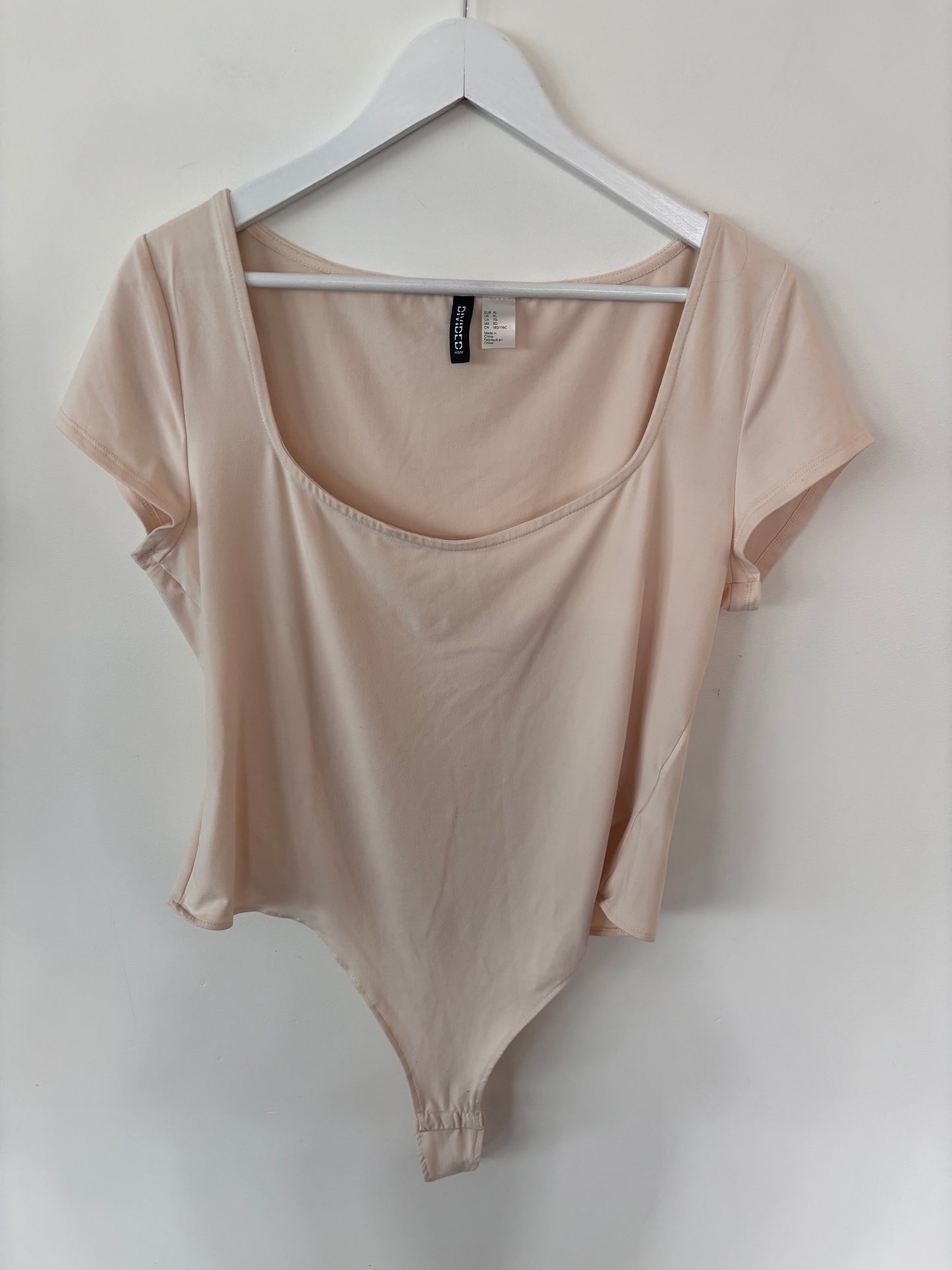H&M Scoopneck Beige Bodysuit | Sz XL