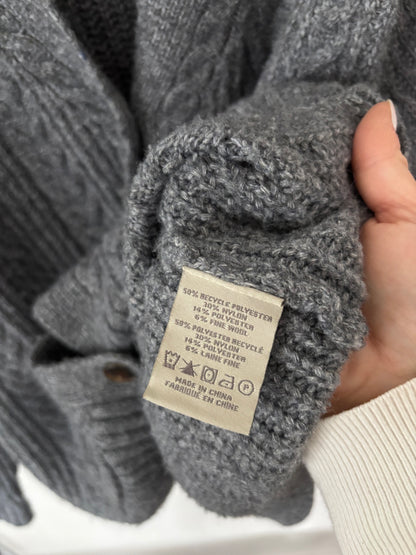 Charlie Paige Grey Chunky Knit Cardigan | Sz XL