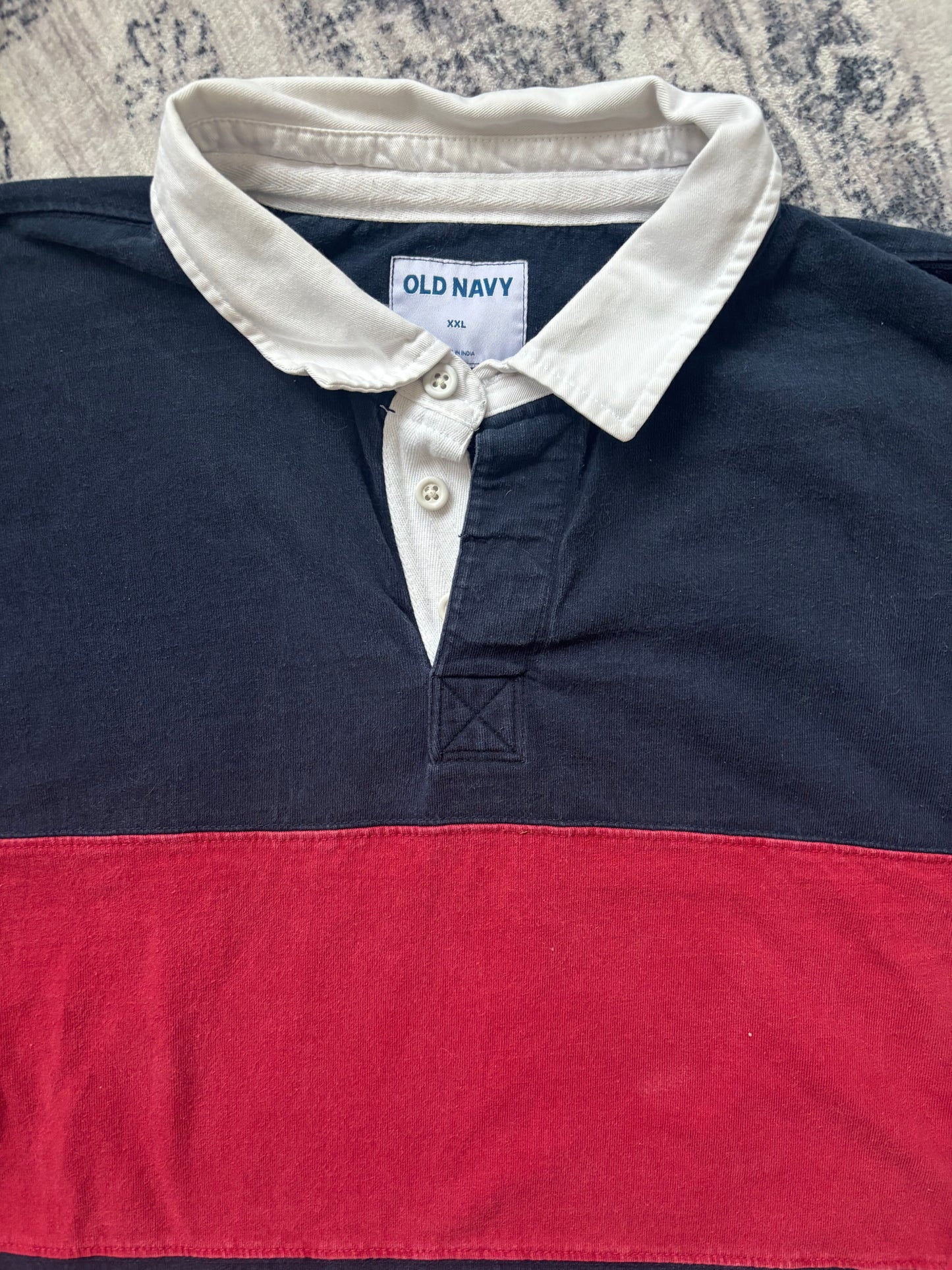 Old Navy Striped Rugby Top | XXL (D018C8)