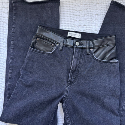 A&F The 90s Relaxed High Rise Mixed Media | Sz 27 (CS19W8)