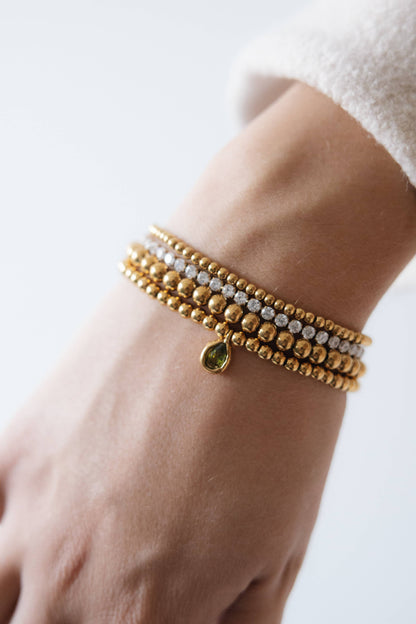Jenny Be Free Gold Beaded Bracelet (4mm)