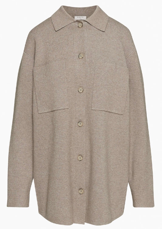 Babaton Society Knit Jacket in Taupe | Sz XS (very oversized)