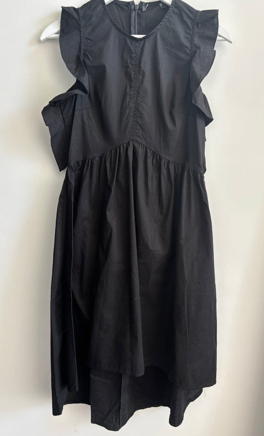 Ruffle Sleeveless Poplin Dress | Small