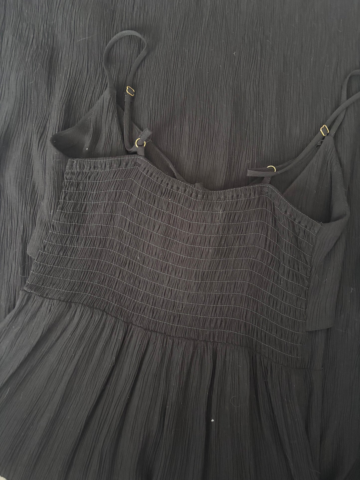 Saltwater Luxe Emmy Knotted Cutout Crinkle Dress | Sz Medium