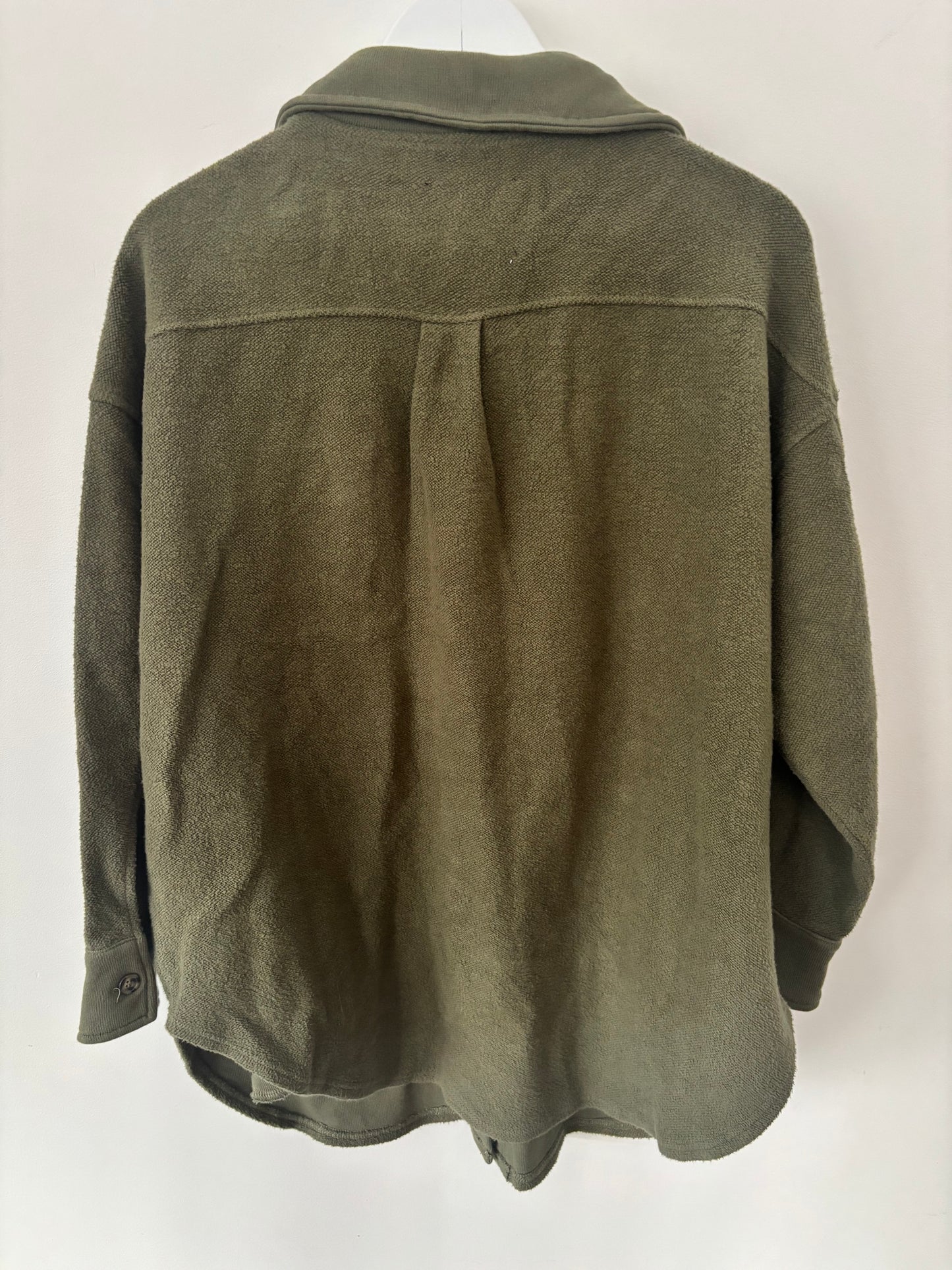 PGD / Plenty Cotton Green Button Up Jacket | Sz XS Oversized (could fit Large)(J75B23)