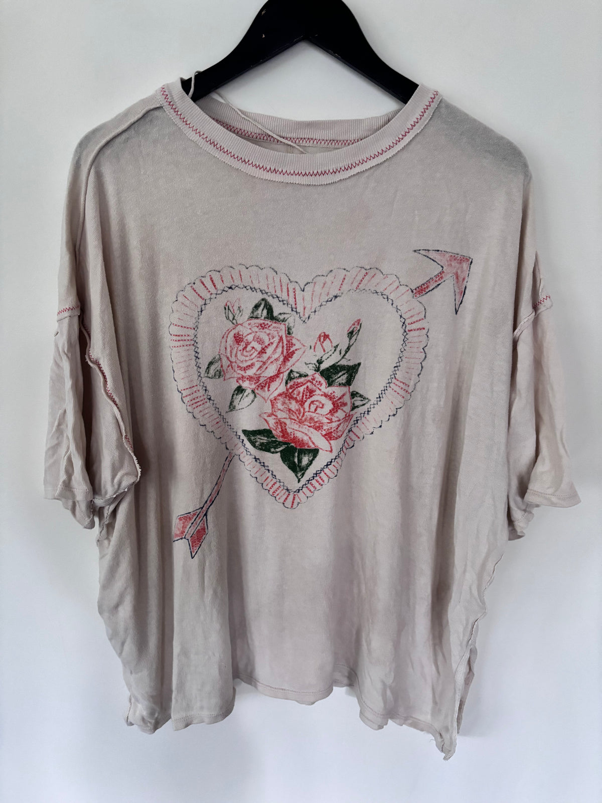 We the Free T-shirt Love Rose | Sz Small (very oversized)