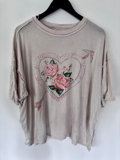 We the Free T-shirt Love Rose | Sz Small (very oversized)
