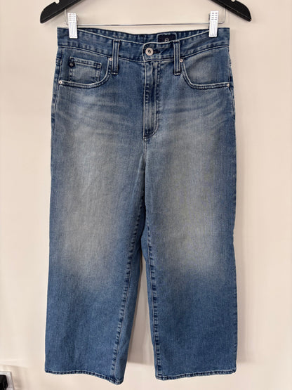 AG Etta High Wide Crop Jeans (med wash) | Sz 29