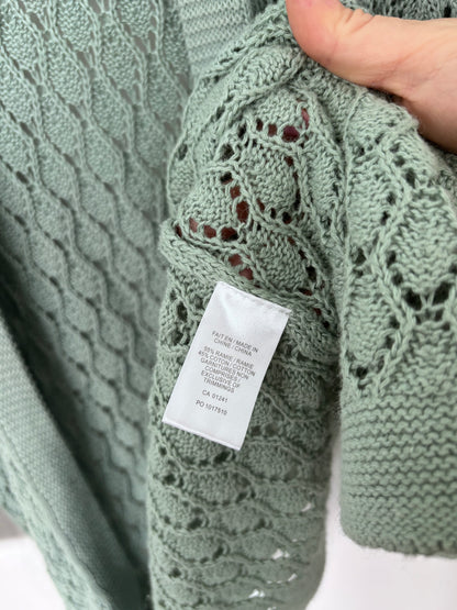 Twik Crochet Mint Green Cardigan | Sz Small (M15W7)