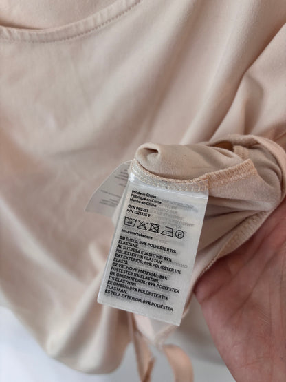 H&M Scoopneck Beige Bodysuit | Sz XL