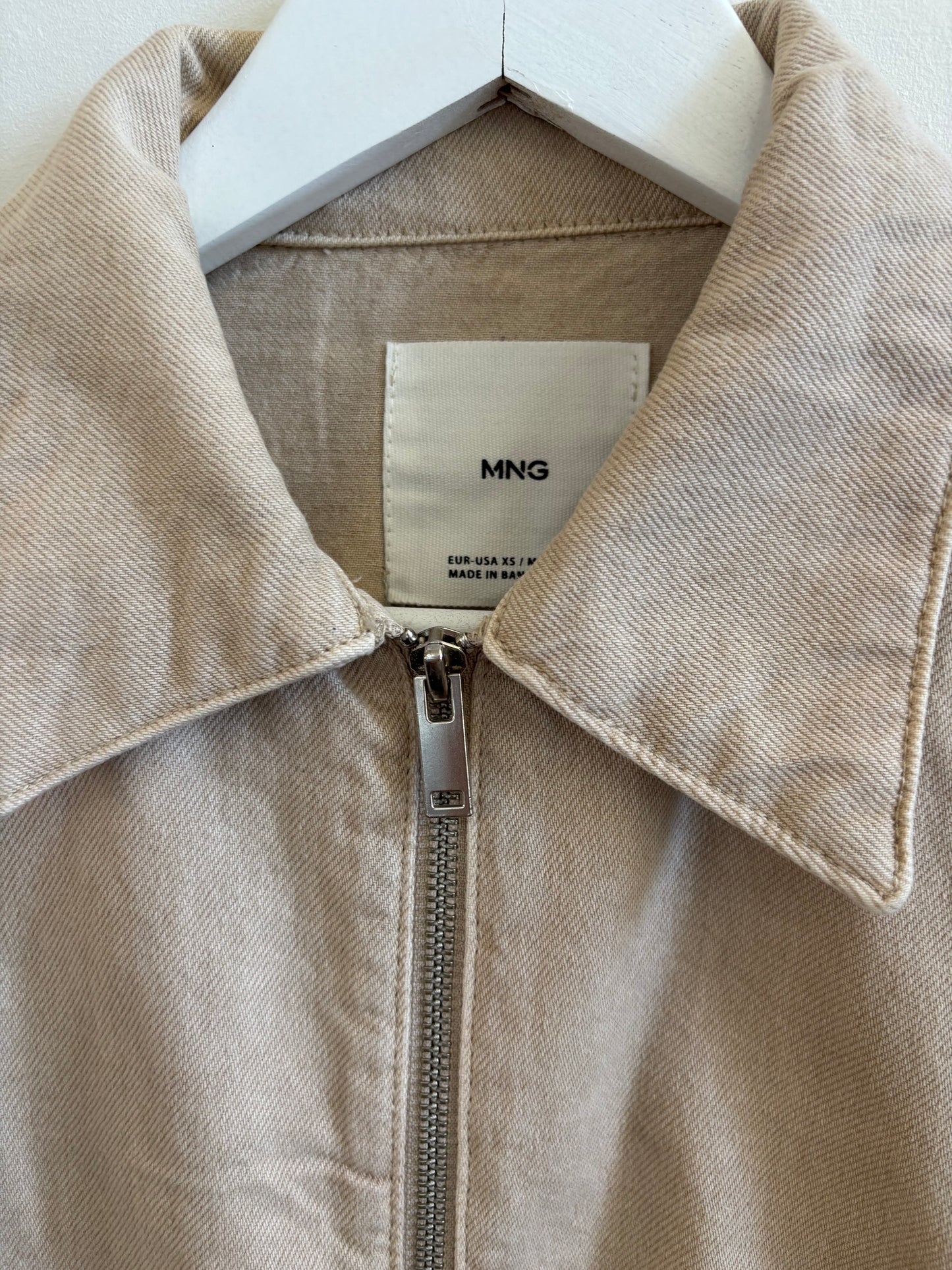 MANGO Blake Denim Bomber Jacket | XS (O55M10)