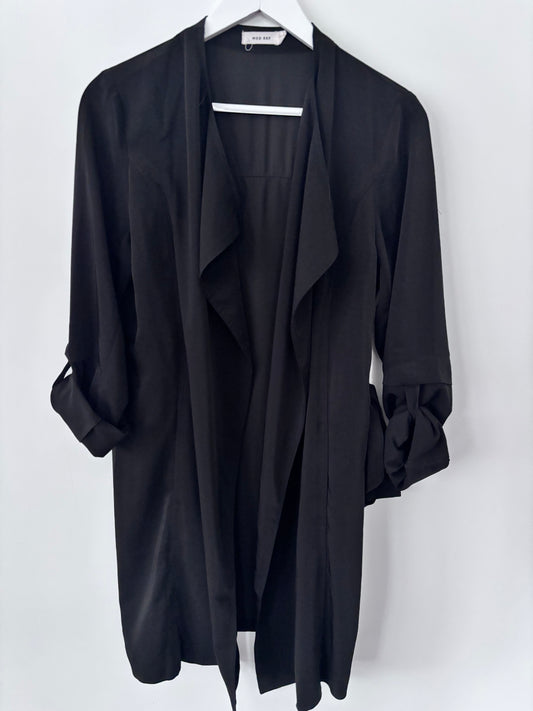 Mod Ref Black Lightweight Trench Coat | Sz Small