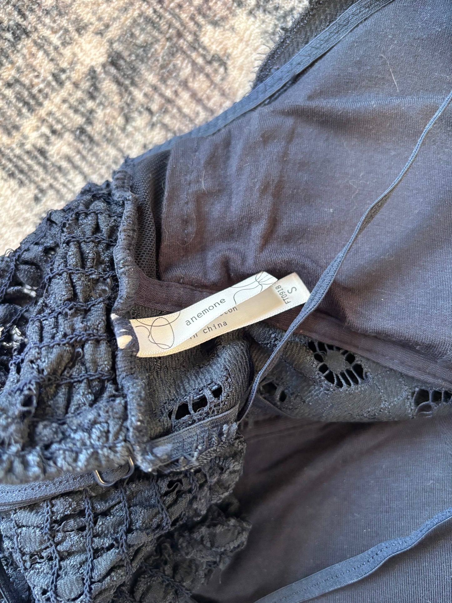 Anemone Navy Lace Bralette | Sz Small (M67A4)