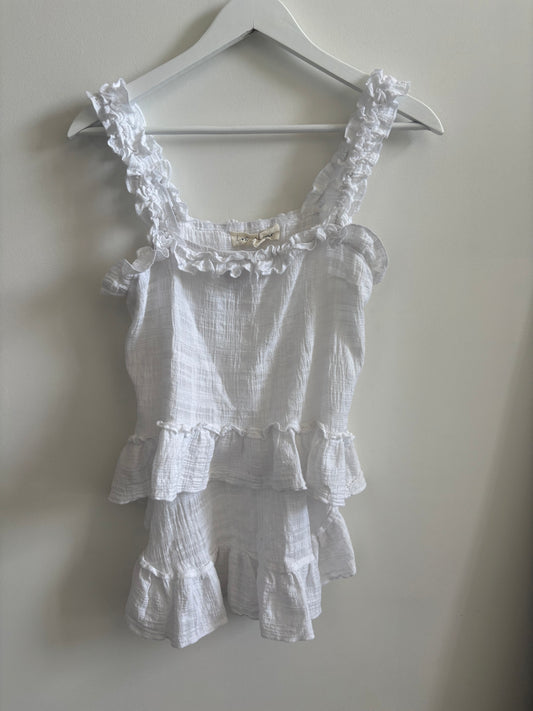 Lost in Lunar Ruffle Tiered Tank | Small