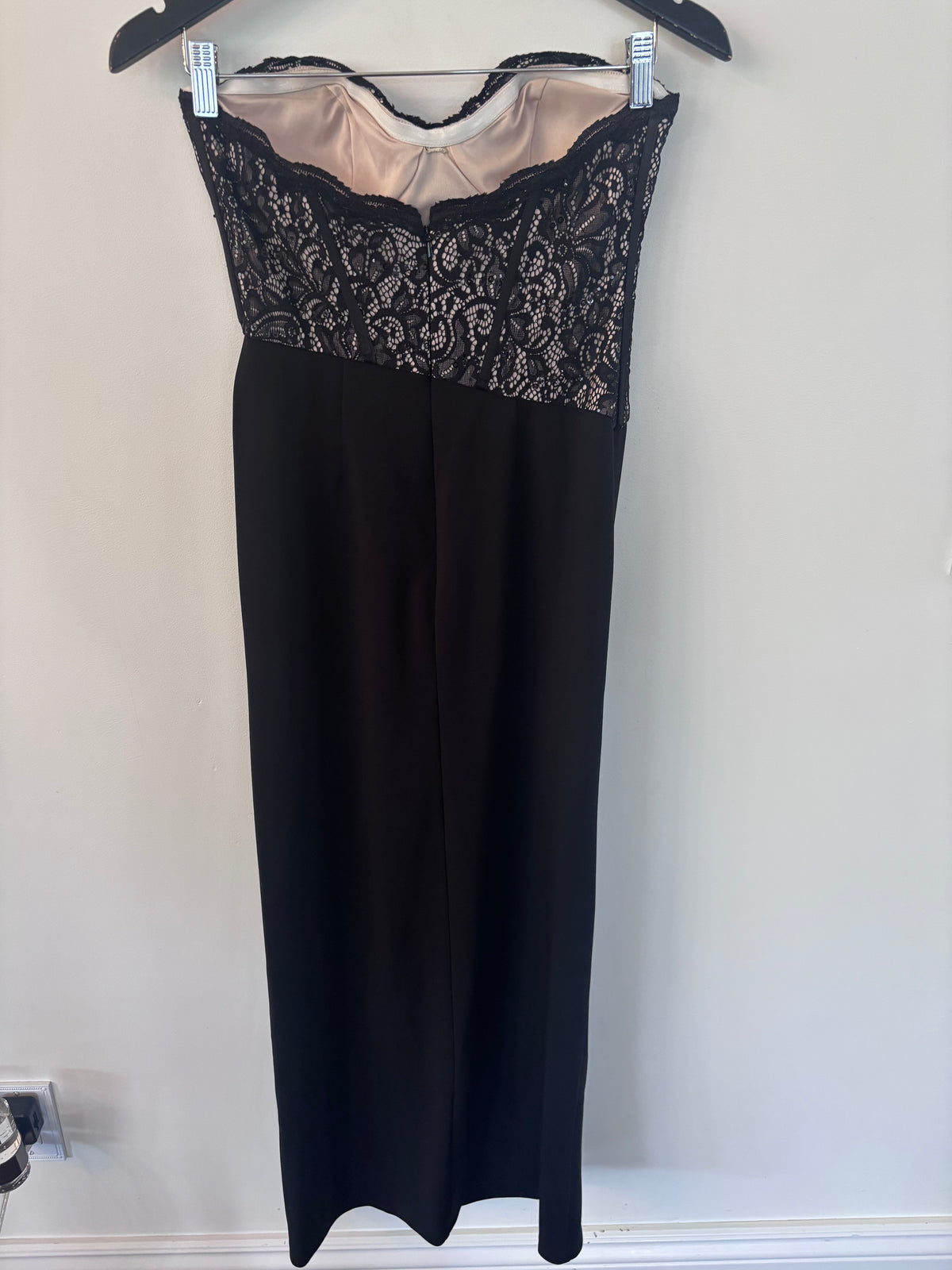Galina Signature Strapless Black Lace Gown | Sz 2
