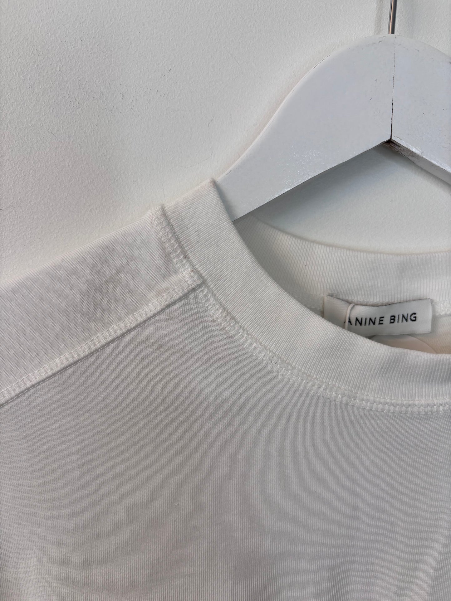 Anine Bing Jaylin Tee in Ivory NWT| Sz XS (oversized)