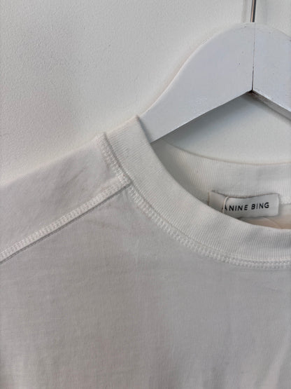 Anine Bing Jaylin Tee in Ivory NWT| Sz XS (oversized)