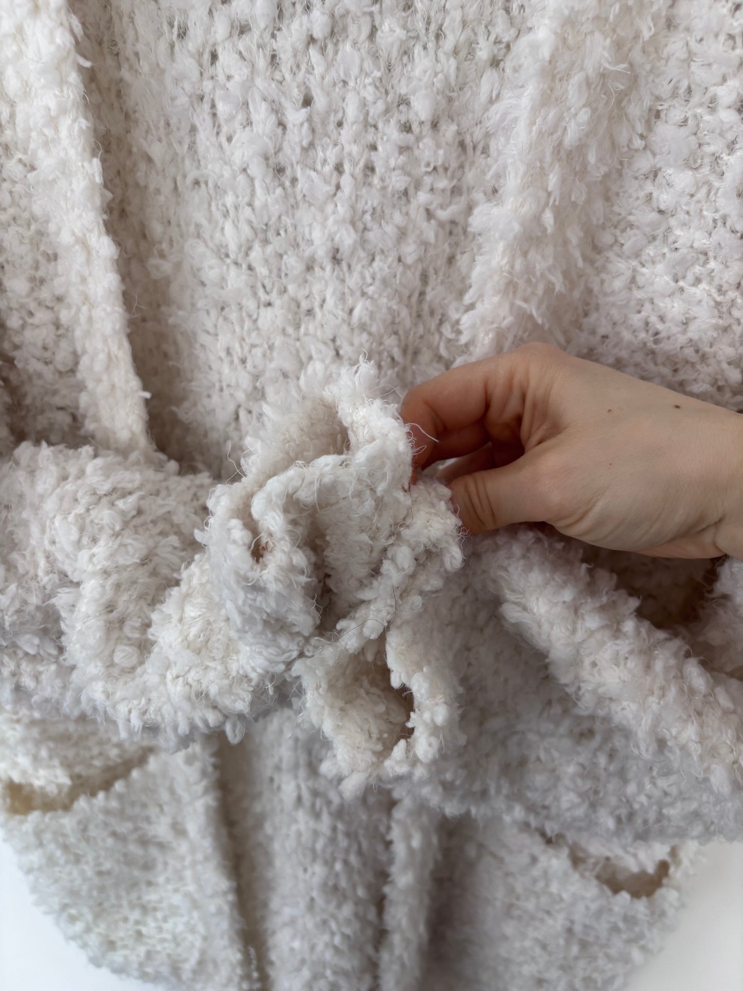 Molly Bracken Popcorn Textured Open Cardigan | Sz XS/S (oversized)(F31S6)
