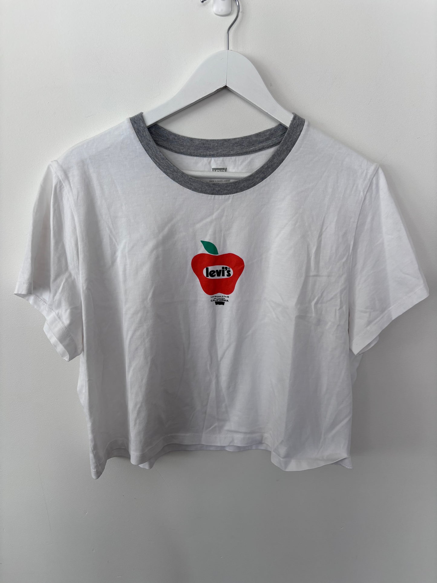 Levi's Cropped Jordie T-Shirt with Logo | Sz XL