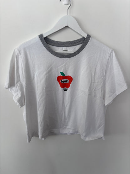 Levi's Cropped Jordie T-Shirt with Logo | Sz XL