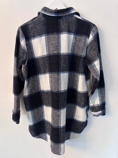 Adora Blue White Plaid Jacket | Sz Small (F09O9)