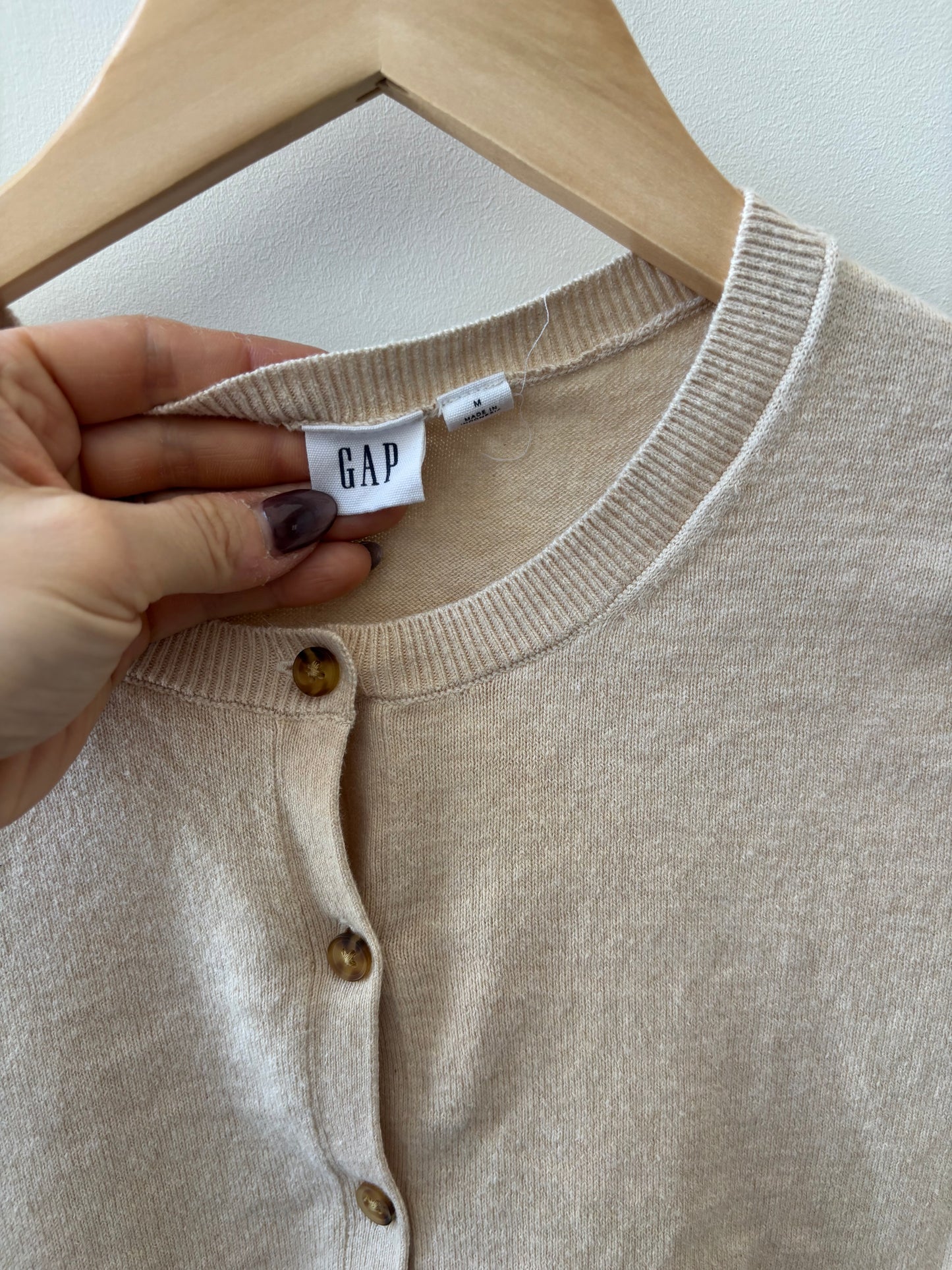 Gap Classic Cotton Crewneck Cardigan | Medium