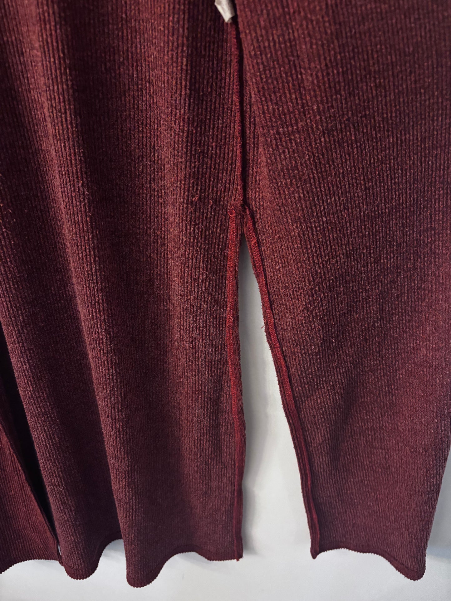 Bergundy Soft Longline Ribbed Cardigan | Sz Medium