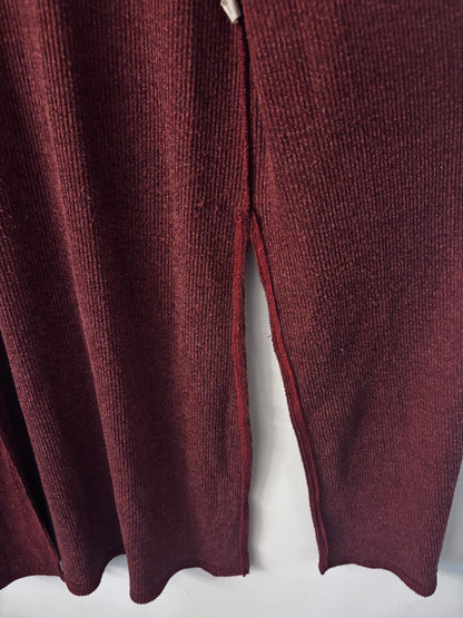 Bergundy Soft Longline Ribbed Cardigan | Sz Medium