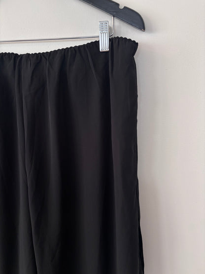 MsGlamour Black Wide Leg Chiffon Layer Pants NWT  | Sz XXL