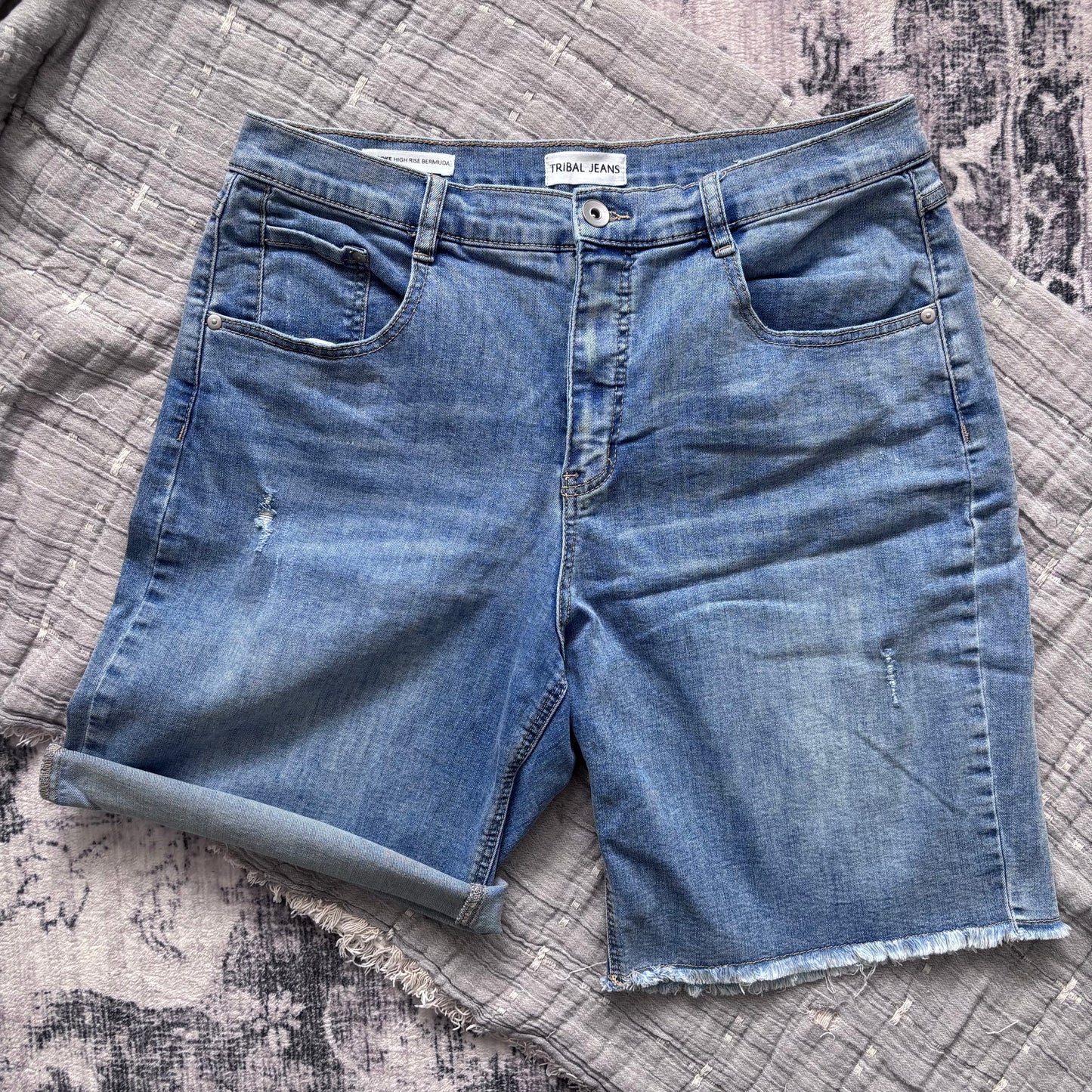 Tribal Bermuda Denim Shorts | Sz 14