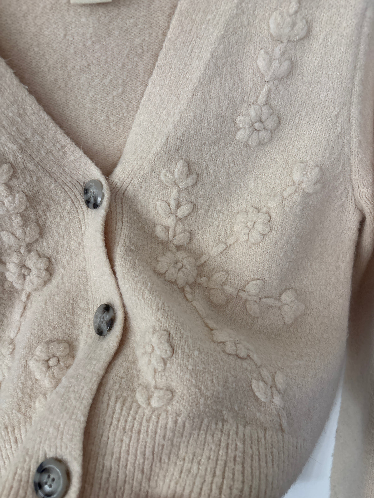 Jessica Simpson Floral Beige Cardigan | Sz Small