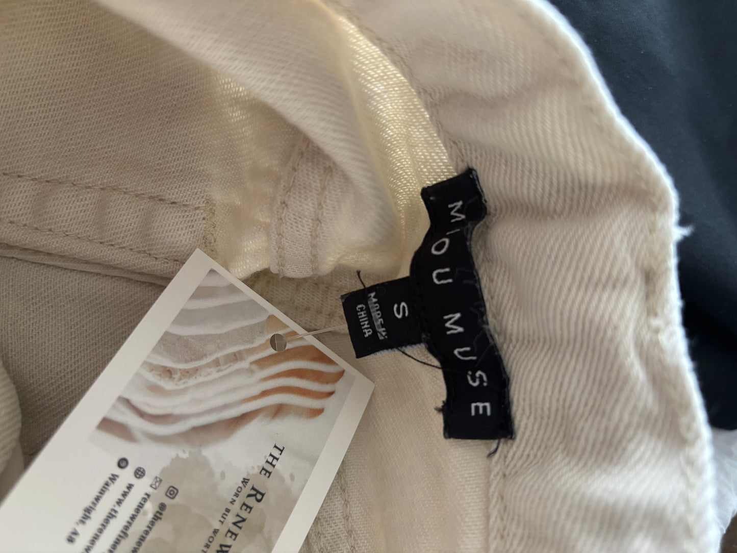 *Miou Muse Off White Denim Pants | Small