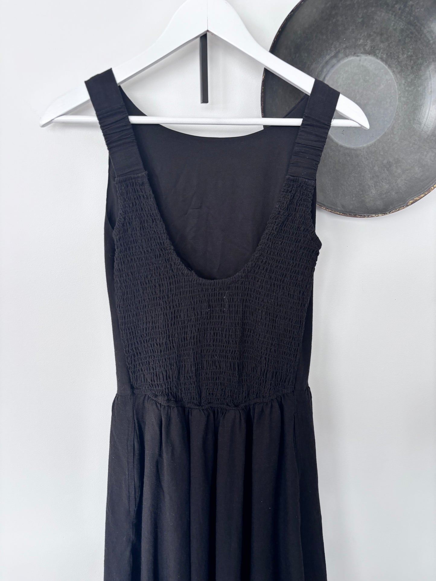 Japna Black Linen Blend Dress | Sz Small