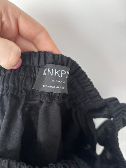 Mink Pink Black Ruffle Strap Top | Sz XS (fits like medium)(M09C1)