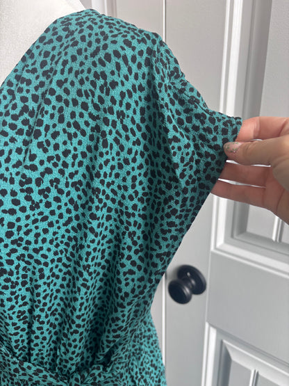 MINKPINK Teal Eyes Wide Wrap Dress | Sz Large