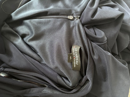 Le Chateau Navy Cowl Neck Maxi Dress | Sz Large