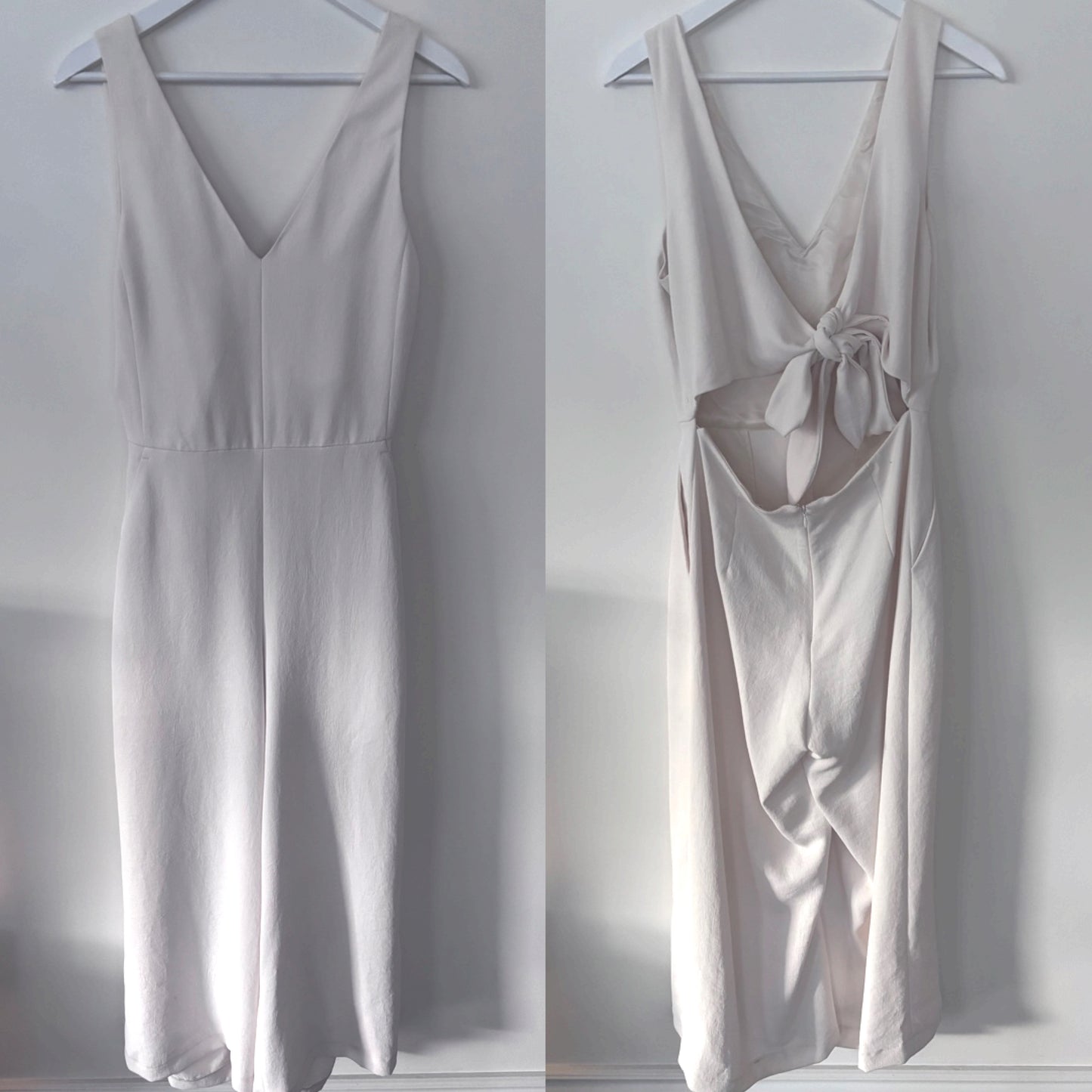 Aritzia Wilfred V Neck Ecoulement Wide Leg Jumpsuit | Sz 10 (flaw)