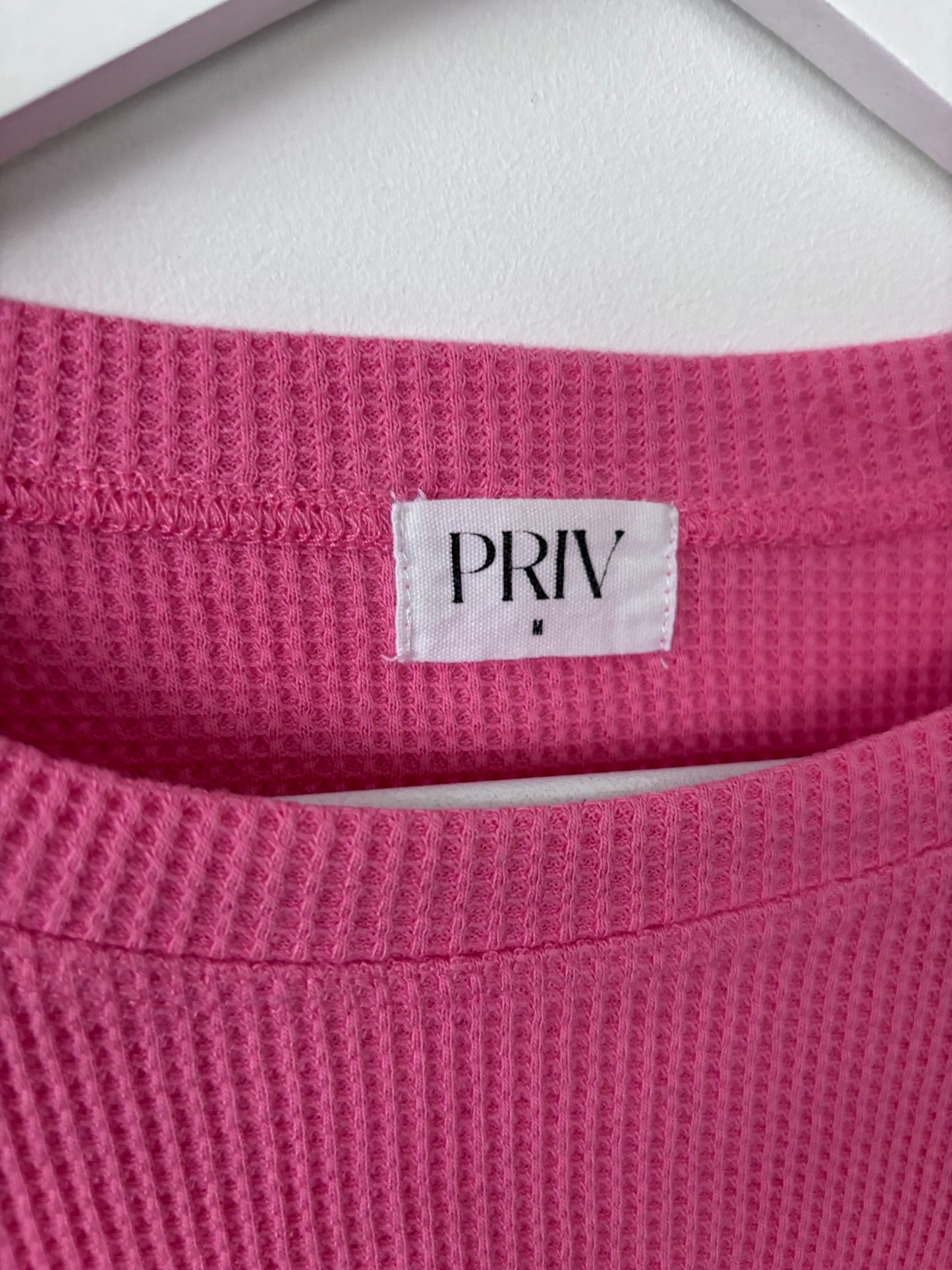 Priv Everyday Waffle Set in Hot Pink | Sz Medium