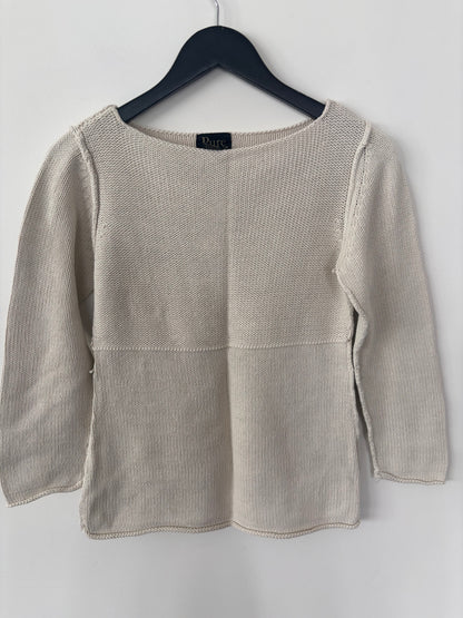 Pure Handknit Beige Sweater | Sz XS/S (would fit small)