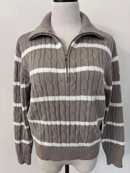 Dex Knit Zip Henley NWT | Sz Small