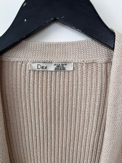 Dex Embroidered Flower Open Cardigan |Sz XS (fits Small)