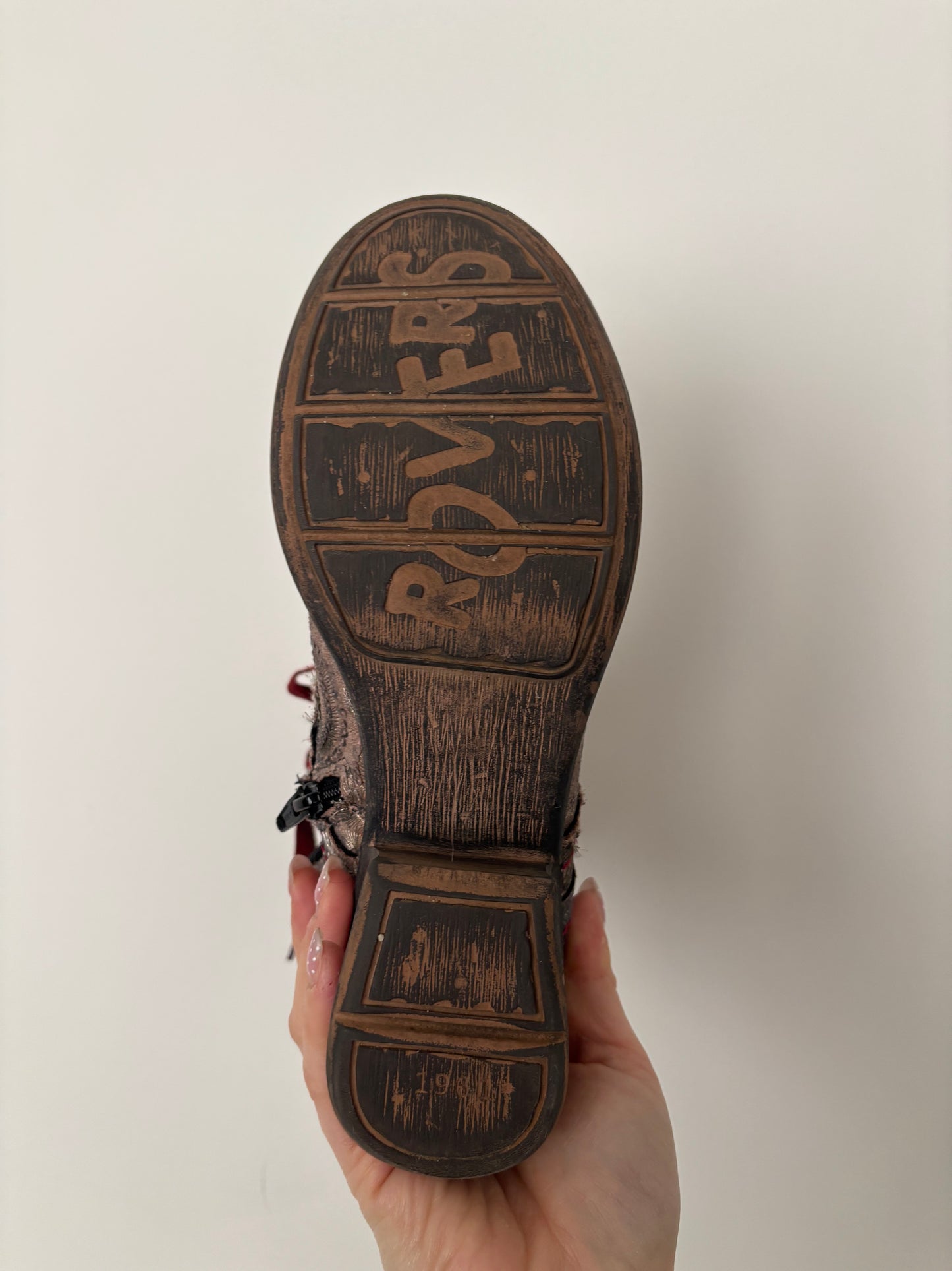 Rover's Zip Ribbon Lace up Boots | Size 7.5