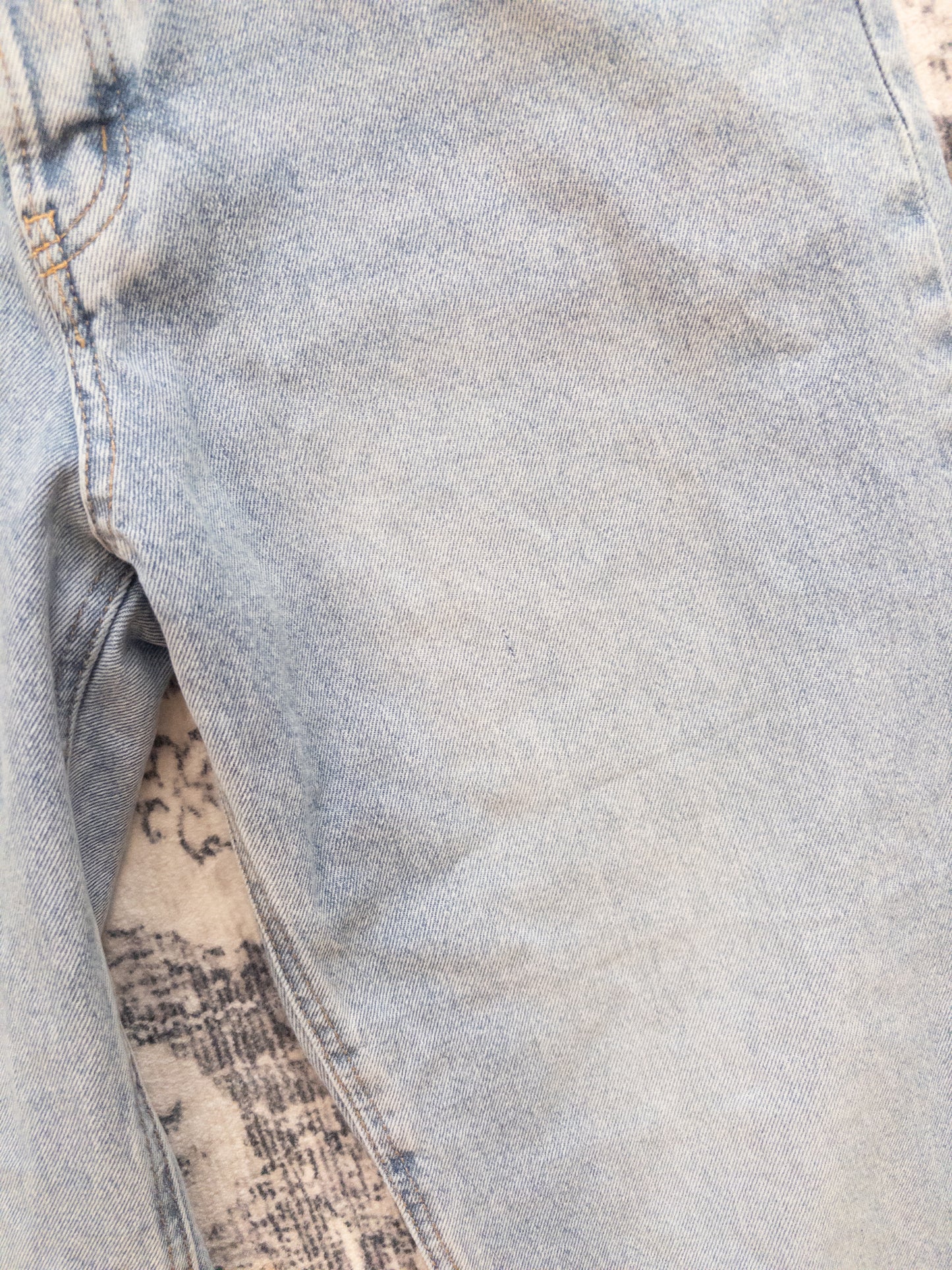 H&M Baggy Wide Leg Loose Button Fly Denim | 8 (N100S20)