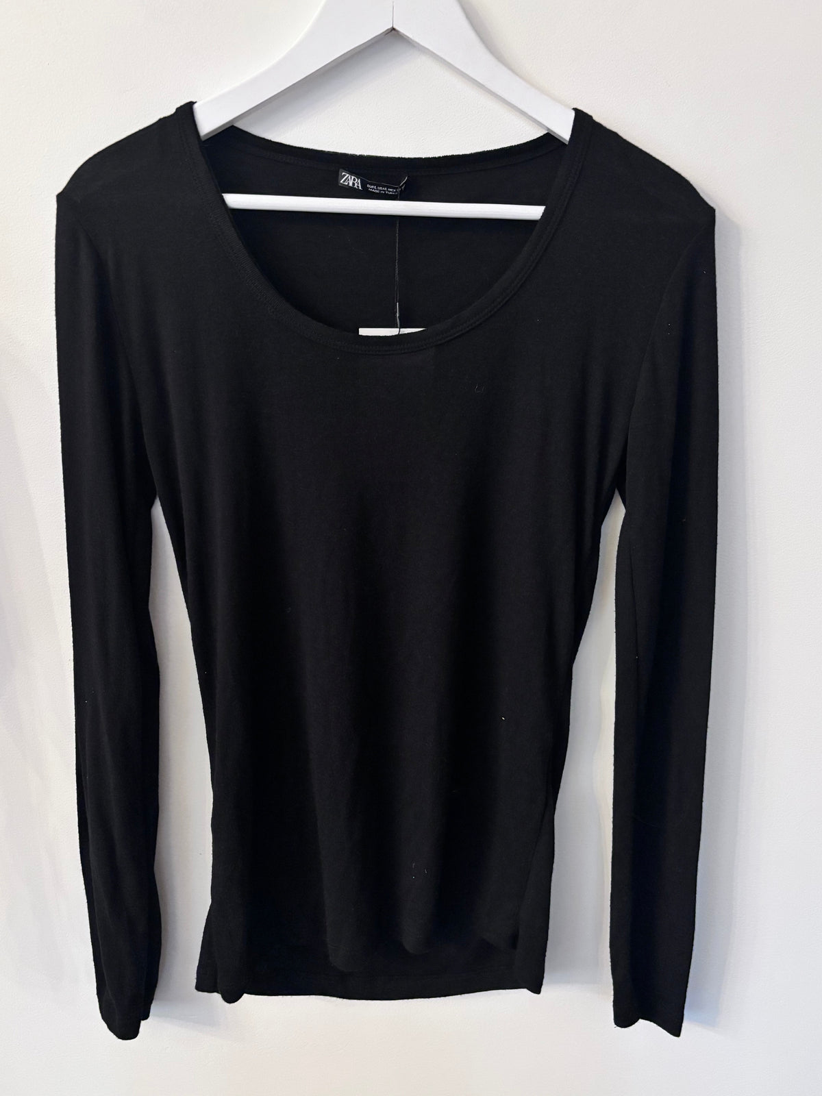 Zara Long Sleeve Black Top | Sz Large