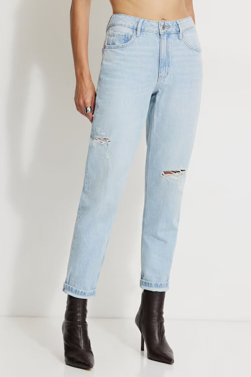 Dynamite Claudia Mom Jeans Distressed Light Blue | Sz 31
