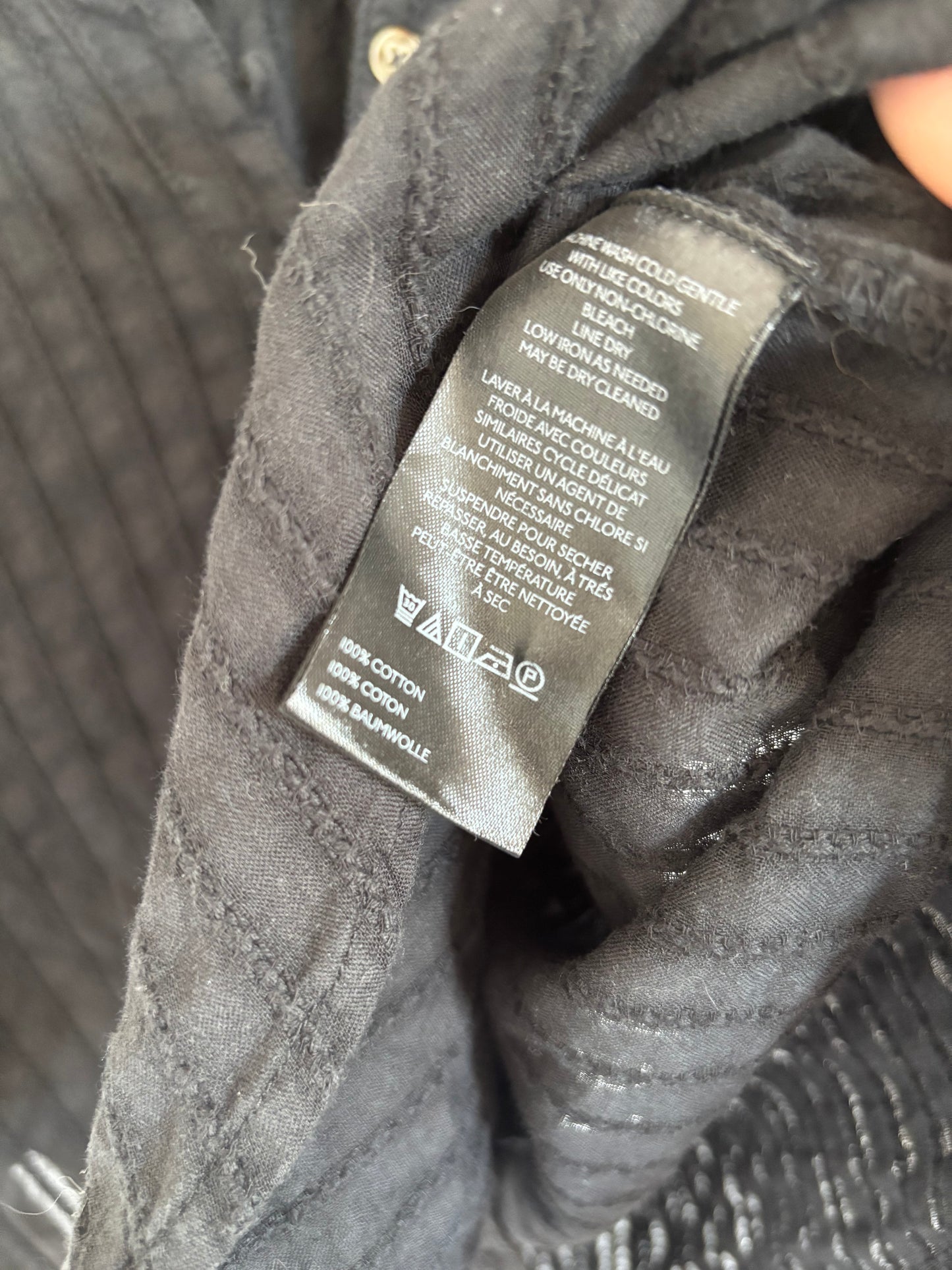 Pilcro Keira Collared Button-Front Blous Long-Sleeve | Small